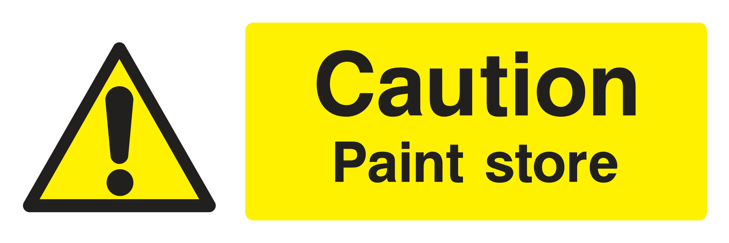 Caution Paint Store Sign - Safe Signs