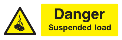 Danger Suspended Load Sign - Safe Signs