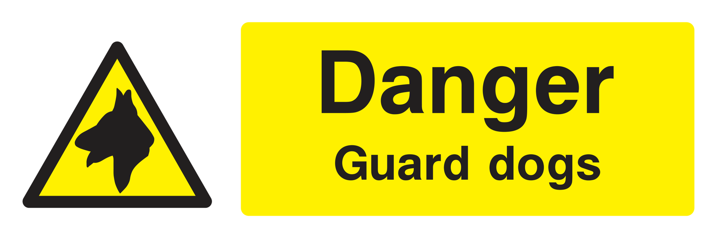 Danger Guard Dogs Sign - Safe Signs