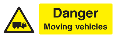 Danger Moving Vehicles Sign - Safe Signs