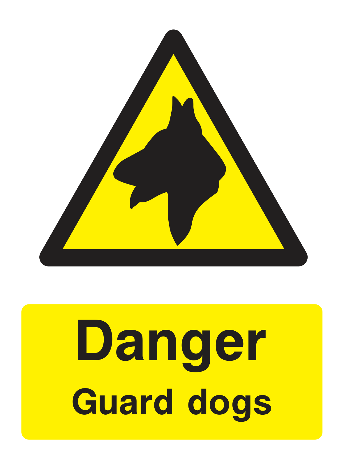 Danger Guard Dogs Sign - Safe Signs