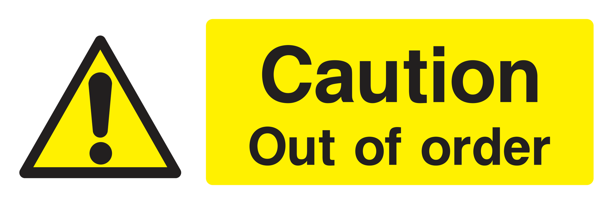 Caution Out Of Order Sign - Safe Signs