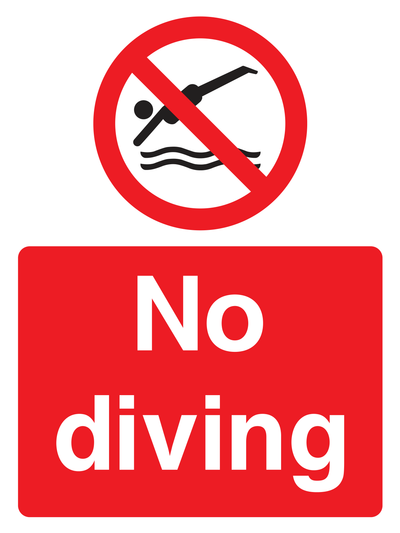 No Diving Sign - Safe Signs