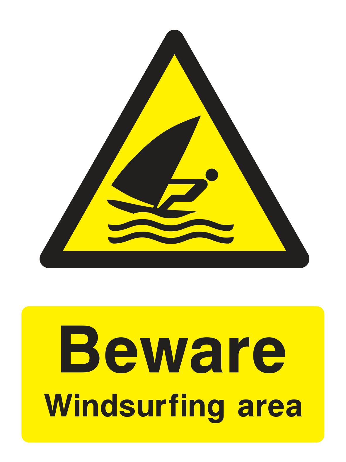 Beware Windsurfing Area Sign - Safe Signs