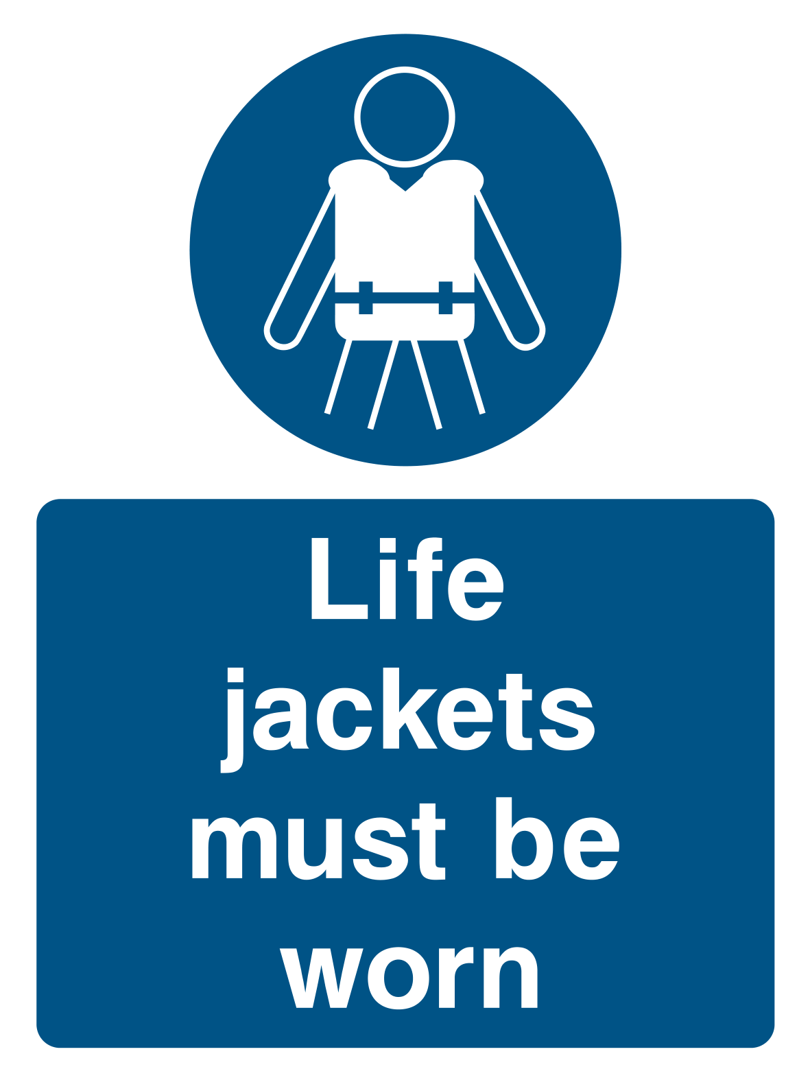 Life Jackets Must Be Worn Sign - Safe Signs