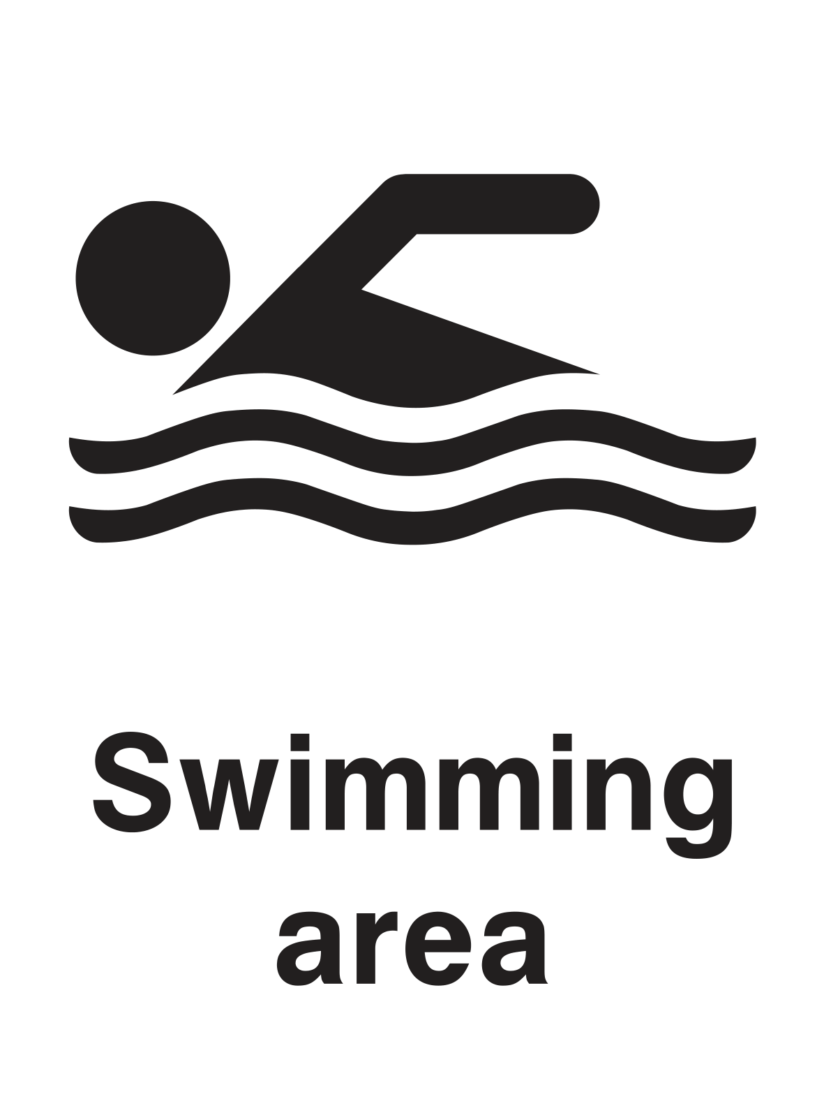 Swimming Area Sign - Safe Signs